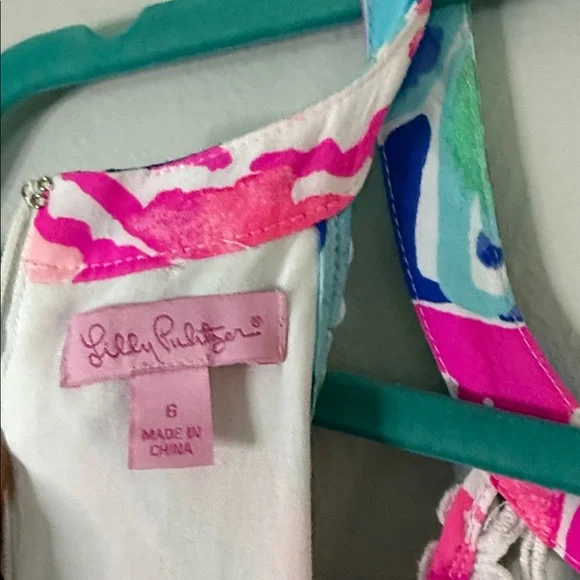 Lilly Pulitzer Floral Sleeveless Dress with crochet Detail - Picture 3 of 12